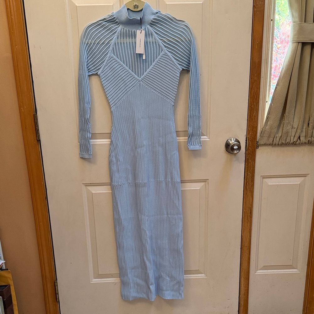 Karen Millen Light Blue Long Sleeve Dress